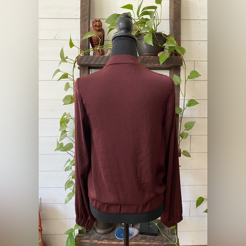 H&M: Women's Burgundy Bomber Jacket - Picture 12 of 17